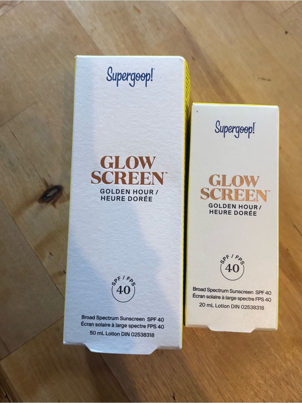 Supergoop! 2 Glow Screen Golden Hour SPF 40 - White with Gold Text